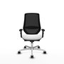 PIQUERAS Y CRESPO Silla de oficina Mardos con mecanismo Sincro/Traslack, Blanco/Negro