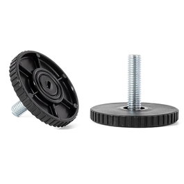 FICCO Pie Nivelador Rido Ø50 M8X40 Negro