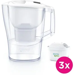 Brita BRI4006387137496 Jarra con Filtro de Agua Aluna Calendar White - 2,4 L (1,4 L Filtrada) con 3 Filtros Maxtra Pro All-In-1