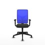 PIQUERAS Y CRESPO Silla de oficina Motilla con mecanismo Sincro, Azul y Negro