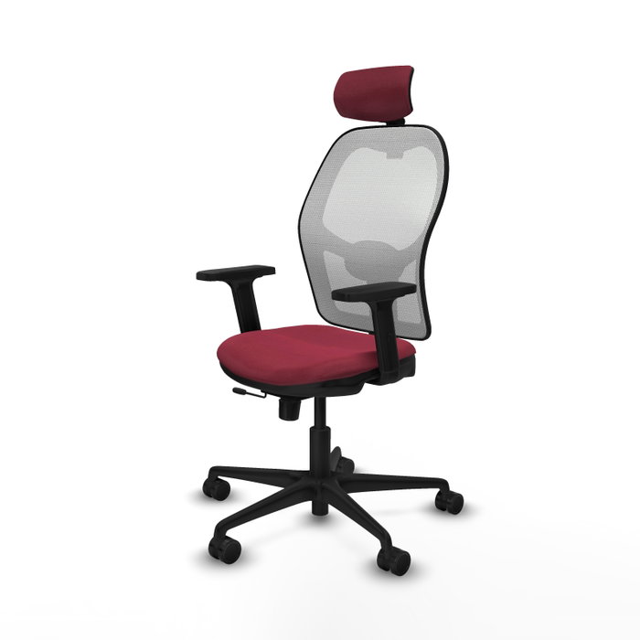 PIQUERAS Y CRESPO Silla de oficina Jorquera Granate y Blanco PIQUERAS Y CRESPO Silla de oficina Jorquera Granate y Blanco