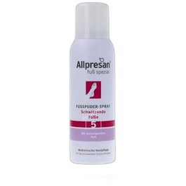 ALLPRESAN Pedicare No5 Pies Sudorosos 125 ml, Tratamiento para el exceso de sudoración y humedad en los pies