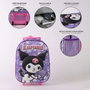 Hello Kitty Kuromi Mochila Infantil Trolley 3D 25x30x12 cm, Color Púrpura, 3 años