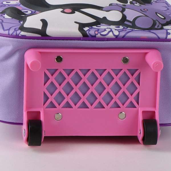 Hello Kitty Kuromi Mochila Infantil Trolley 3D 25x30x12 cm, Color Púrpura, 3 años