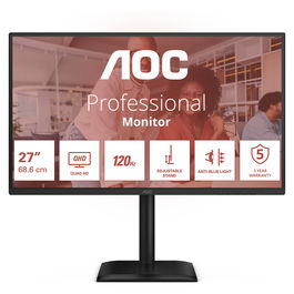 AOC Q27E4CV 68,6cm (27") 2560x1440 Quad HD IPS 4ms 120Hz HDMI+DP+USB-C Negro