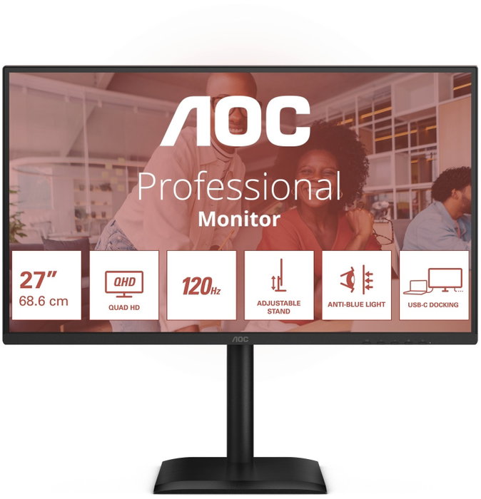 AOC Q27E4CV Monitor QHD de 27 pulgadas con USB-C de 90W y 120 Hz