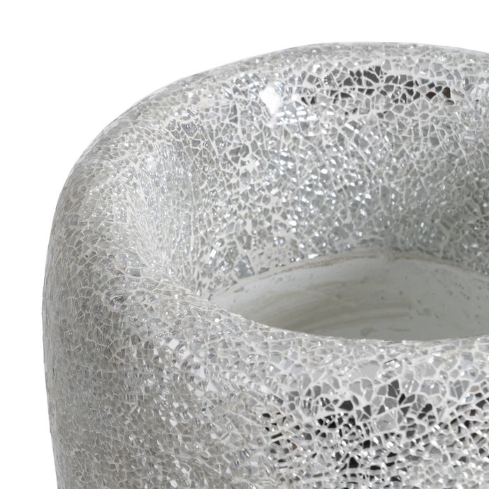 Jarrón Blanco Fibra de Vidrio Decoración 30 X 30 X 109,50 cm