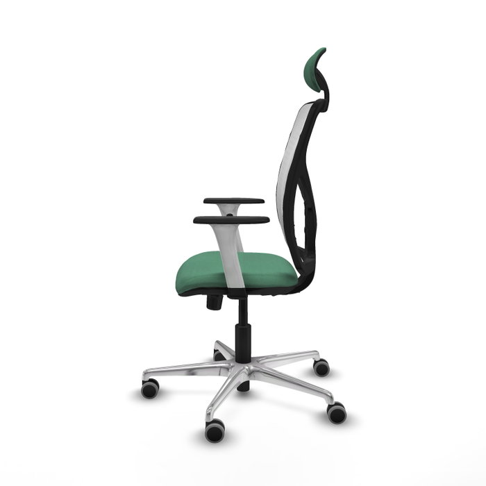 PIQUERAS Y CRESPO Silla de oficina Motilla con mecanismo Sincro, Verde esmeralda y Blanco PIQUERAS Y CRESPO Silla de oficina Motilla con mecanismo Sincro, Verde esmeralda y Blanco