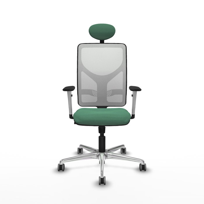 PIQUERAS Y CRESPO Silla de oficina Motilla con mecanismo Sincro, Verde esmeralda y Blanco PIQUERAS Y CRESPO Silla de oficina Motilla con mecanismo Sincro, Verde esmeralda y Blanco