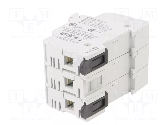 DF ELECTRIC Portafusibles PMX de 3 polos para raíl DIN