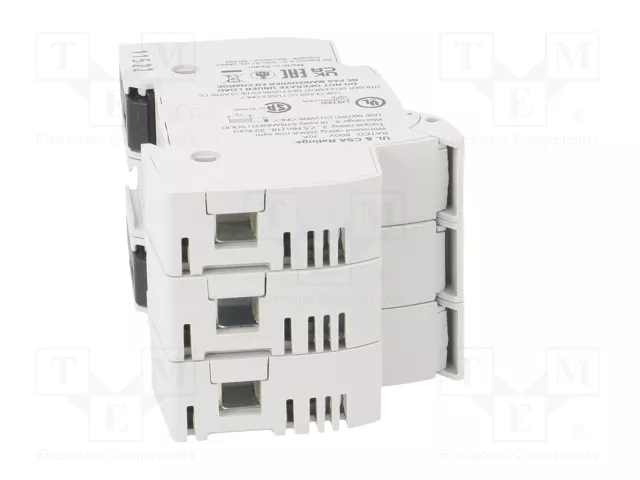 DF ELECTRIC Portafusibles PMX de 3 polos para raíl DIN