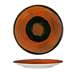Summa Magma Plato Llano Decorado 26 cm para Vajilla, Colección Magma, No apto para lavavajillas ni microondas (Set de 6)