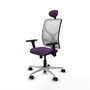 PIQUERAS Y CRESPO Silla de oficina Motilla con mecanismo Sincro, Morado y Blanco