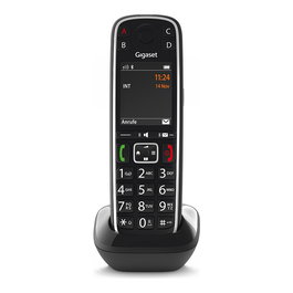 Gigaset E720HX Teléfono DECT/Analógico Inalámbrico con Manos Libres, Identificador de Llamadas, SMS y Color Negro