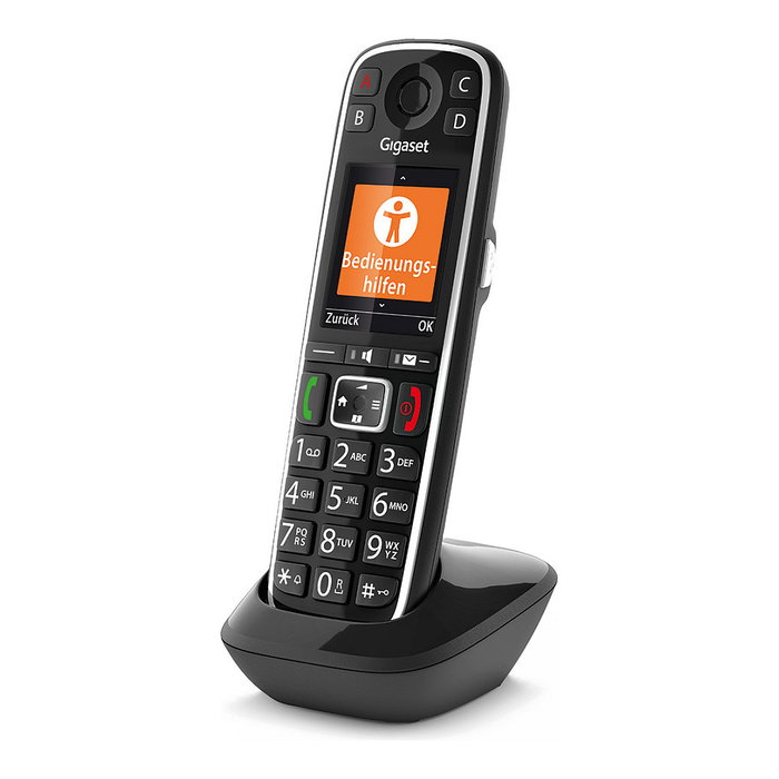 Gigaset E720HX Teléfono DECT/Analógico Inalámbrico con Manos Libres, Identificador de Llamadas, SMS y Color Negro Gigaset E720HX Teléfono DECT/Analógico Inalámbrico con Manos Libres, Identificador de Llamadas, SMS y Color Negro