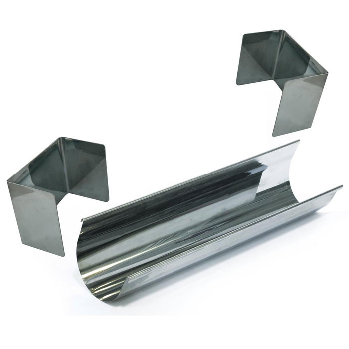 Lily Cook Molde Semi-Círculo Noel 30x8 cm Acero Inoxidable para Brazos de Gitano y Troncos de Navidad