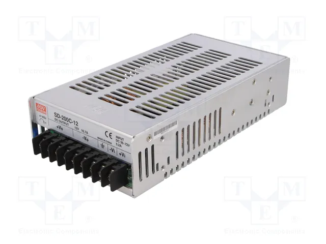 MEAN WELL SD-200C-12 Convertidor DC/DC 12VDC 200,4W MEAN WELL SD-200C-12 Convertidor DC/DC 12VDC 200,4W