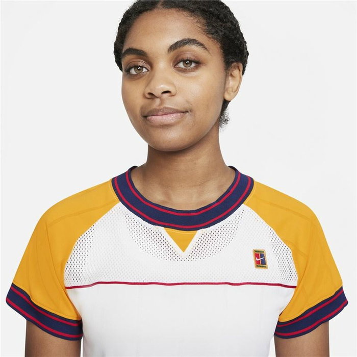 Camiseta de Manga Corta Mujer Nike Court Dri-Fit Slam Blanco L Camiseta de Manga Corta Mujer Nike Court Dri-Fit Slam Blanco L