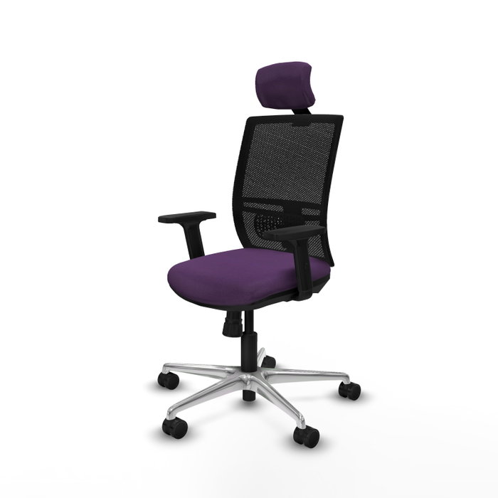 PIQUERAS Y CRESPO Silla de oficina Yunquera con mecanismo Sincro, Morado y Negro PIQUERAS Y CRESPO Silla de oficina Yunquera con mecanismo Sincro, Morado y Negro