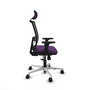 PIQUERAS Y CRESPO Silla de oficina Yunquera con mecanismo Sincro, Morado y Negro