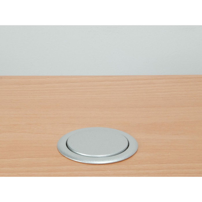 Equip Regleta Pop-up para Mesa con 3 Tomas y 2 Puertos USB en Aluminio