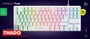 Trust GXT 833W Thado Teclado Gaming TKL Tenkeyless 87 Teclas USB Retroiluminación LED RGB Multicolor Blanco QWERTY Español