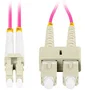LANBERG Cable de fibra óptica OM4 2m 2x LC a 2x SC Rosa