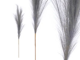 Giftdecor Rama Decorativa Artificial, 110x8x8 cm, Plastico Poliester y Metal, Color Gris (Set de 24)
