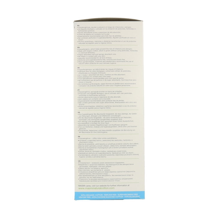 Masmi Natural Cotton Compresas Anatómicas Farmaconfort Classic 16 unidades