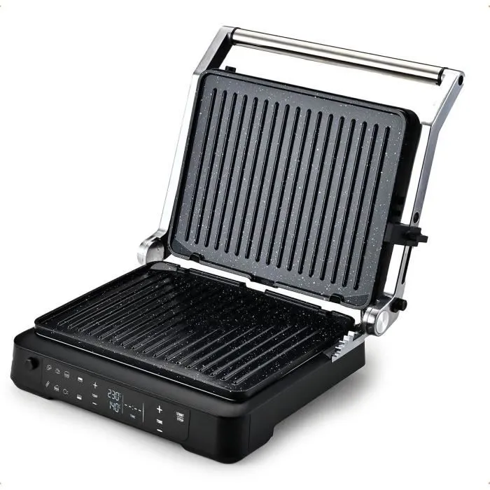Little Balance Parrilla para carne 8734 - 2000 W, 6 posiciones, Aluminio / Negro Little Balance Parrilla para carne 8734 - 2000 W, 6 posiciones, Aluminio / Negro