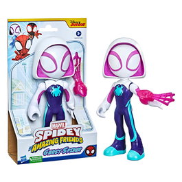 Hasbro Figura de Acción de Superhéroe Ghost-Spider F3987 Marvel Spidey y Sus Amigos de 22.5 cm, Juego en Español, Inglés, Francés, Alemán, Portugués para +4 Años