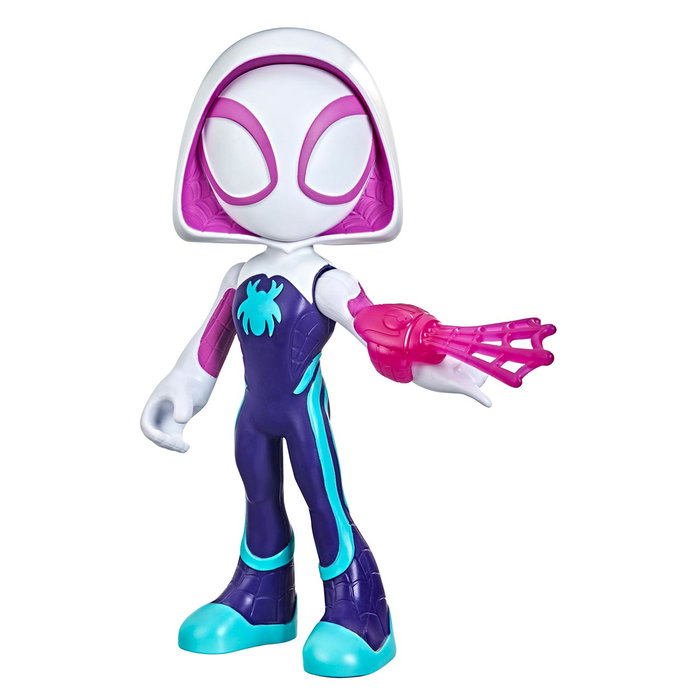 Hasbro Figura de Acción de Superhéroe Ghost-Spider F3987 Marvel Spidey y Sus Amigos de 22.5 cm, Juego en Español, Inglés, Francés, Alemán, Portugués para +4 Años