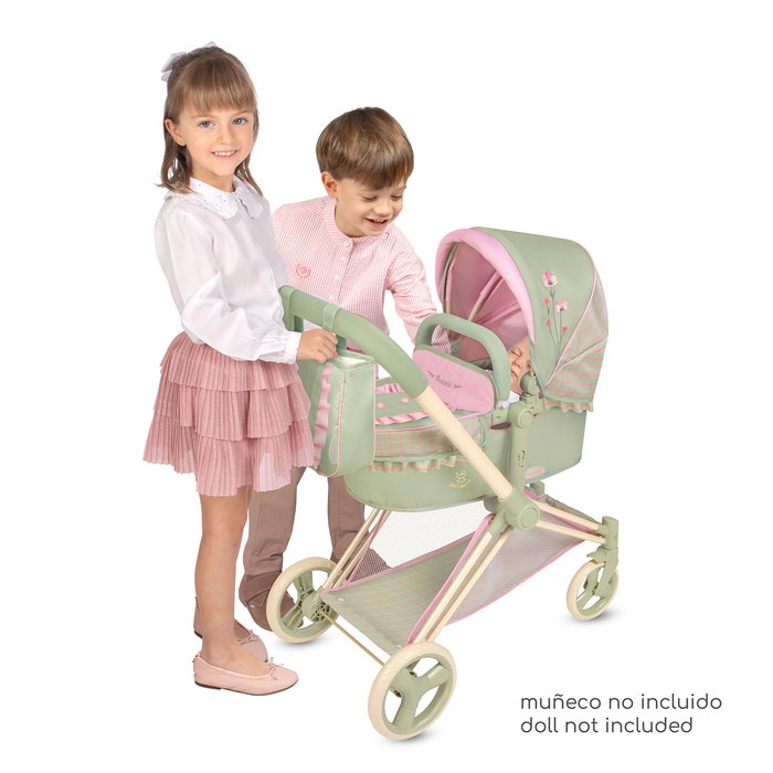 Decuevas Coche de Muñeca 3x1 Plegable Botanic con Bolso