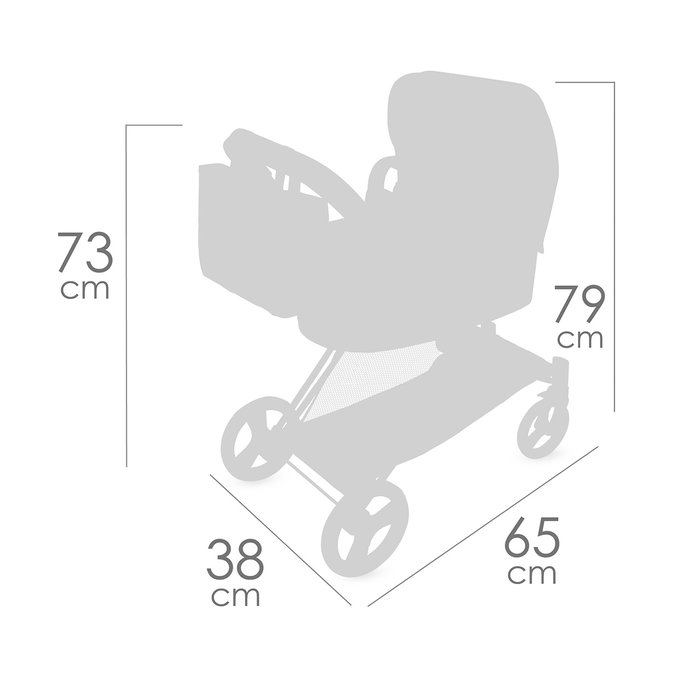 Decuevas Coche de Muñeca 3x1 Plegable Botanic con Bolso
