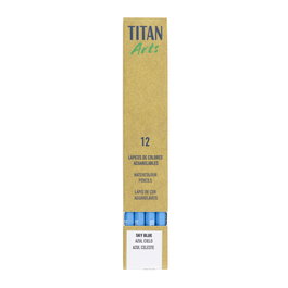 Titan Arts Lápiz Acuarela Azul Cyan