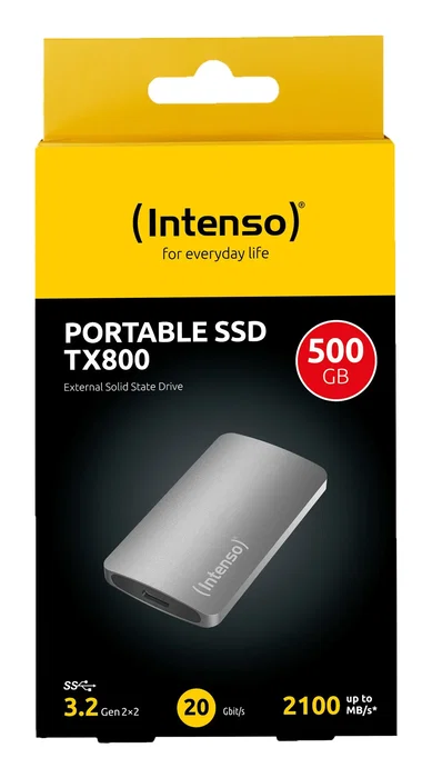 Intenso TX800 SSD Externo 500 GB USB-C Antracita Intenso TX800 SSD Externo 500 GB USB-C Antracita