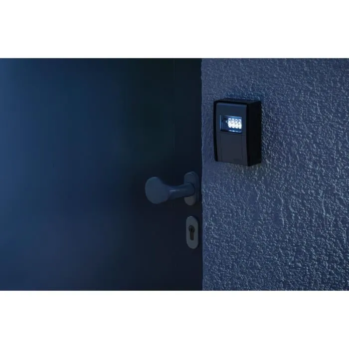 Abus 787 LED BIG KeyGarage B Caja de llaves de pared - Almacenamiento para hasta 38 llaves con esferas iluminadas y protección contra la intemperie