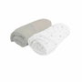 Domiva Juego de 2 Sábanas Ajustables Jersey 60x120 cm Perla y Estrella para Cuna