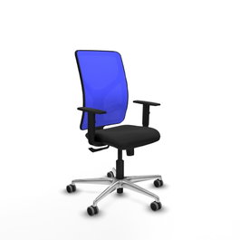 PIQUERAS Y CRESPO Silla de oficina Motilla con mecanismo Sincro, Azul y Negro