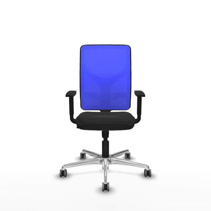 PIQUERAS Y CRESPO Silla de oficina Motilla con mecanismo Sincro, Azul y Negro