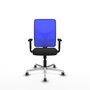 PIQUERAS Y CRESPO Silla de oficina Motilla con mecanismo Sincro, Azul y Negro