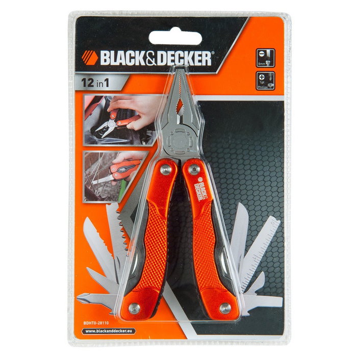 Black+Decker Multiherramienta 12 en 1 Metal / naranja