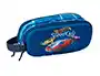 Safta Bolso Escolar Portatodo Doble con Diseño 3D Hot Wheels para Lápices y Utensilios, 80x60x210 mm