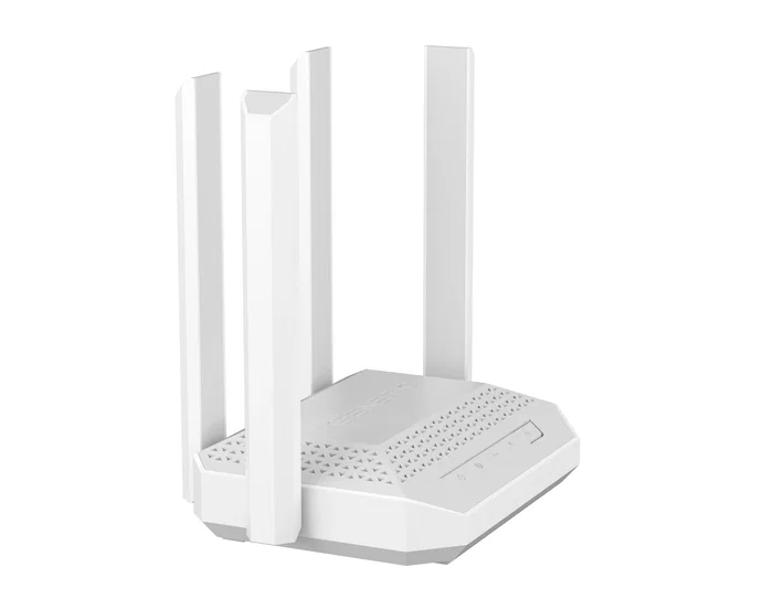 Keenetic Challenger KN-3910 Router inalámbrico Mesh Wi-Fi 6 AX3000 con 2 Puertos Ethernet 2.5 Gigabit, Doble Banda (2.4GHz/5GHz), Gris y Blanco