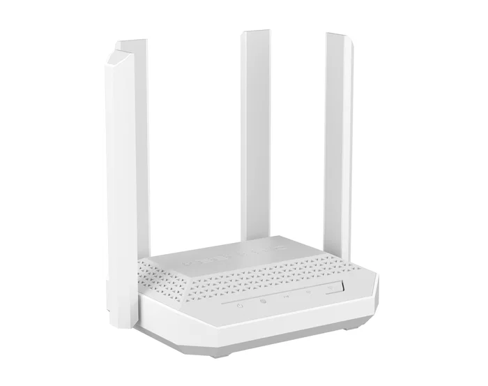 Keenetic Challenger KN-3910 Router inalámbrico Mesh Wi-Fi 6 AX3000 con 2 Puertos Ethernet 2.5 Gigabit, Doble Banda (2.4GHz/5GHz), Gris y Blanco