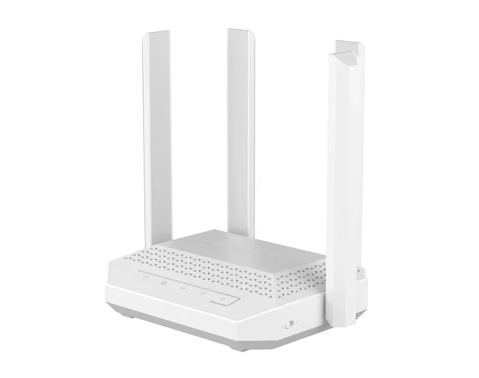 Keenetic Challenger KN-3910 Router inalámbrico Mesh Wi-Fi 6 AX3000 con 2 Puertos Ethernet 2.5 Gigabit, Doble Banda (2.4GHz/5GHz), Gris y Blanco