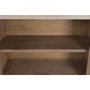 DKD Home Decor Buffet de Olmo Macizo y Cristal Natural 200x44x85