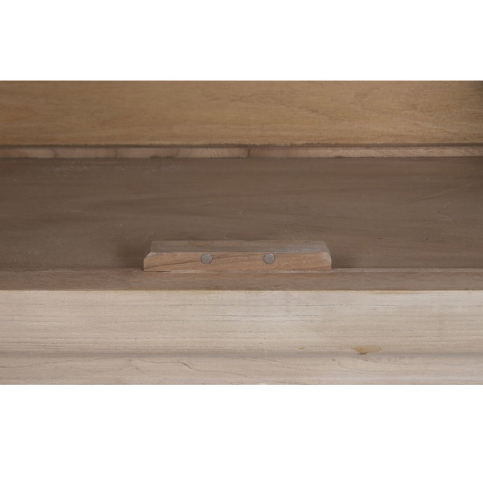 DKD Home Decor Buffet de Olmo Macizo y Cristal Natural 200x44x85 DKD Home Decor Buffet de Olmo Macizo y Cristal Natural 200x44x85