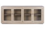 DKD Home Decor Buffet de Olmo Macizo y Cristal Natural 200x44x85