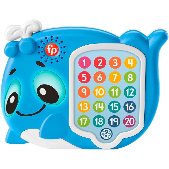 Fisher-Price Ballena Interactiva HRB79 Fisher Price Juguete Bebés +18 Meses Aprende Contar Canciones Luces Idioma Italiano